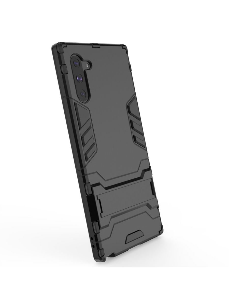 Brodef IRON Противоударный с подставкой чехол для Samsung Galaxy Note 10 Черный