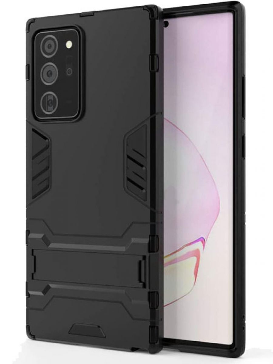 Brodef IRON Противоударный с подставкой чехол для Samsung Galaxy Note 20 Ultra черный