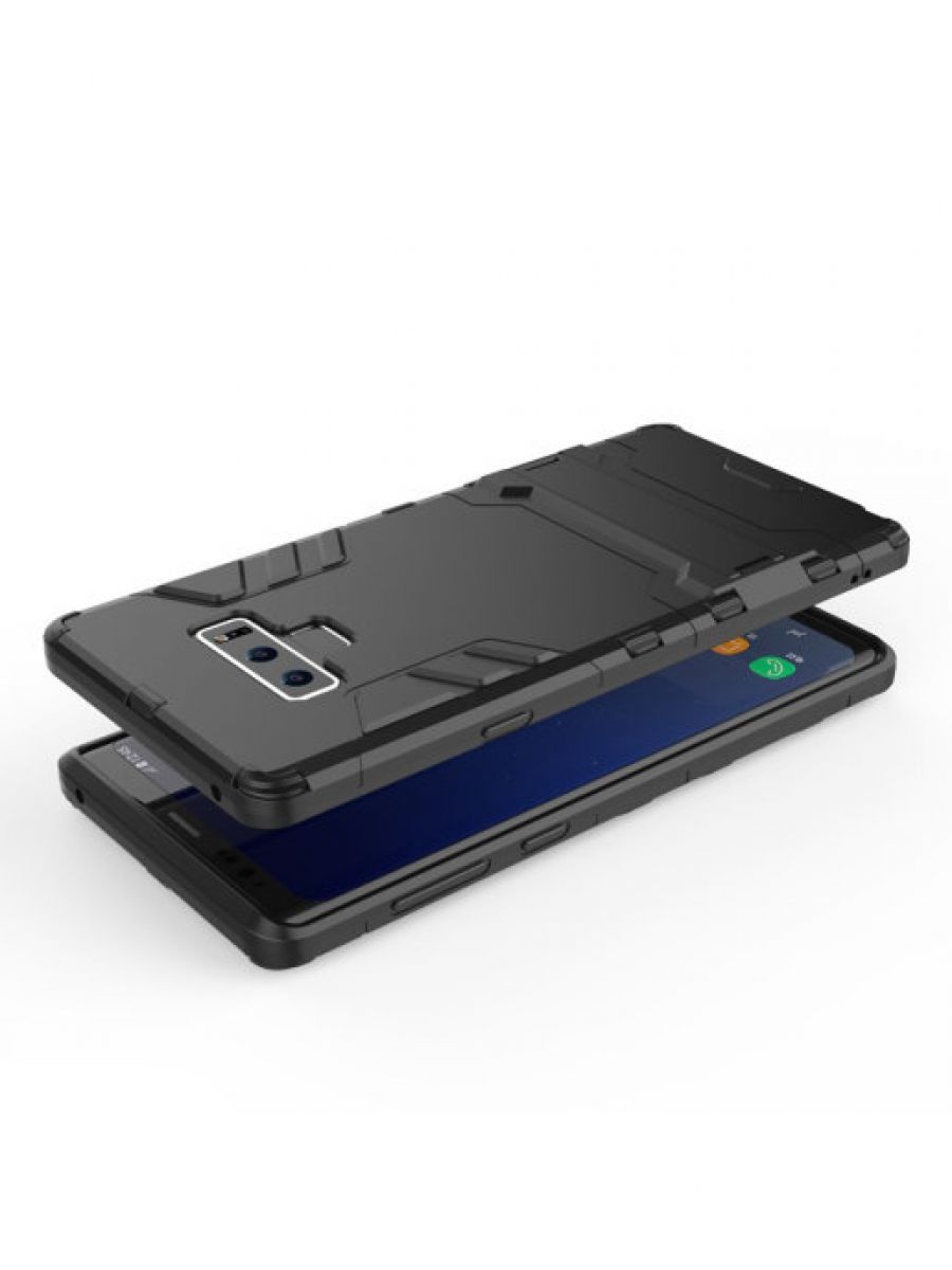 Brodef IRON Противоударный с подставкой чехол для Samsung Galaxy Note 9 черный