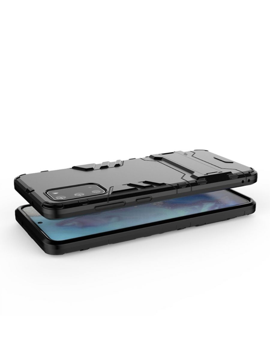 Brodef IRON Противоударный с подставкой чехол для Samsung Galaxy S20 Черный