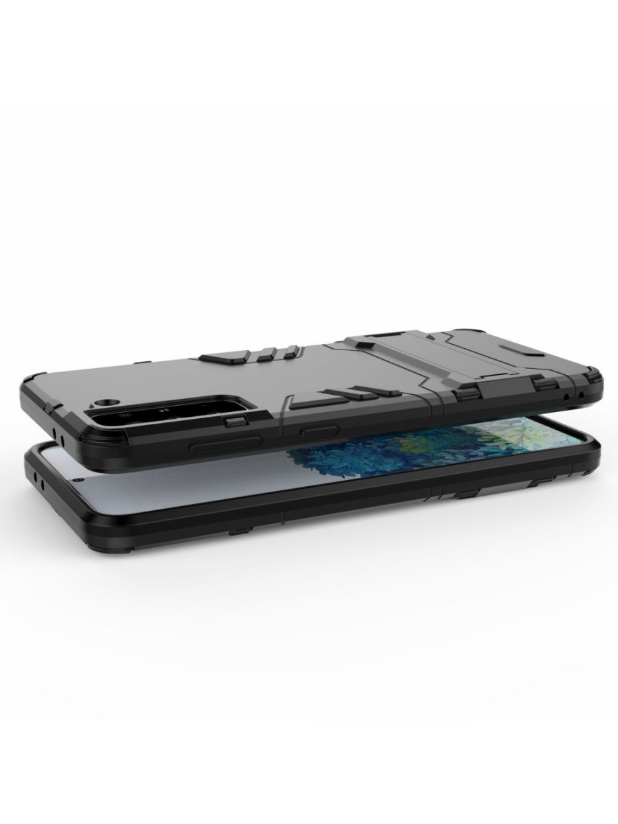 Brodef IRON Противоударный с подставкой чехол для Samsung Galaxy S21 Plus Черный