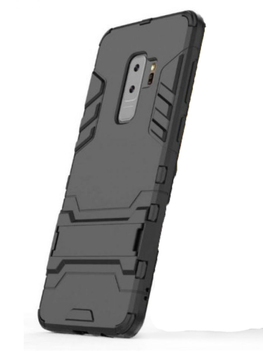 Brodef IRON Противоударный с подставкой чехол для Samsung Galaxy S9 Plus Черный