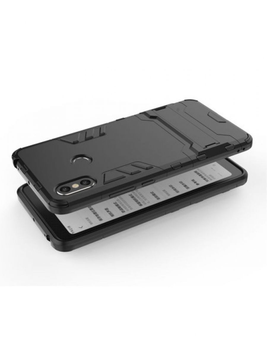 Brodef IRON Противоударный с подставкой чехол для Xiaomi Mi Max 3 Черный