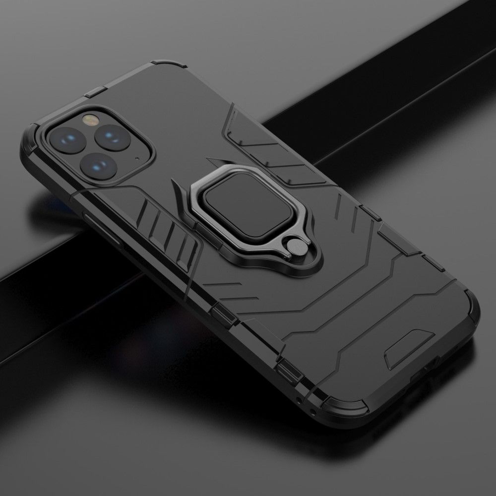 Brodef Ring Противоударный чехол с кольцом для iPhone 11 Pro черный