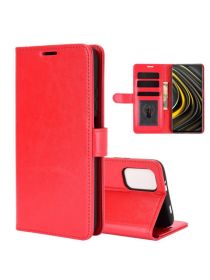 Retro Чехол книжка для Xiaomi Poco M3 Красный