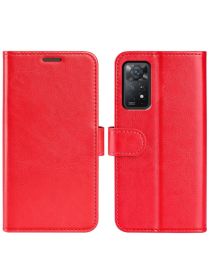 Retro Чехол книжка для Xiaomi Redmi Note 11 Pro Красный