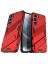 Brodef Punk Противоударный с подставкой чехол для Samsung Galaxy S22 красный