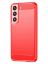 Brodef Carbon Силиконовый чехол для Samsung Galaxy S22 Красный