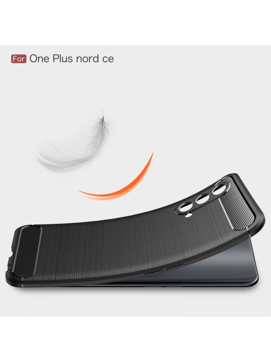 Brodef Carbon Силиконовый чехол для OnePlus Nord CE 5G Черный