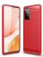 Brodef Carbon Силиконовый чехол для Samsung Galaxy A72 красный