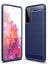 Brodef Carbon Силиконовый чехол для Samsung Galaxy S21 синий