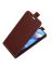 Brodef Flip вертикальный эко кожаный чехол книжка Oppo A16 Коричневый