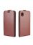 Brodef Flip вертикальный эко кожаный чехол книжка Samsung Galaxy A01 Core коричневый