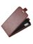 Brodef Flip вертикальный эко кожаный чехол книжка Samsung Galaxy A01 коричневый