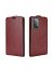 Brodef Flip вертикальный эко кожаный чехол книжка Samsung Galaxy A52 5G коричневый