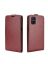 Brodef Flip вертикальный эко кожаный чехол книжка Samsung Galaxy M51 коричневый