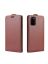 Brodef Flip вертикальный эко кожаный чехол книжка Samsung Galaxy S20 FE коричневый
