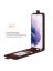 Brodef Flip вертикальный эко кожаный чехол книжка Samsung Galaxy S22 Коричневый