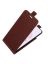 Brodef Flip вертикальный эко кожаный чехол книжка Samsung Galaxy S22 Plus / S22+ Коричневый