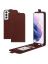 Brodef Flip вертикальный эко кожаный чехол книжка Samsung Galaxy S22 Plus / S22+ Коричневый