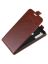 Brodef Flip вертикальный эко кожаный чехол книжка Xiaomi Redmi Note 8T Коричневый