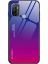Brodef Gradation Градиентный чехол из стекла и силиконового бампера для Oppo A53(2020) фиолетовый