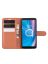 Brodef Wallet Чехол книжка кошелек для Alcatel 1B (2020) / 1A (2020) коричневый