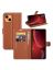 Brodef Wallet Чехол книжка кошелек для iPhone 13 коричневый