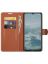 Brodef Wallet Чехол книжка кошелек для Nokia G10 / Nokia G20 коричневый