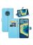 Brodef Wallet Чехол книжка кошелек для Nokia XR20 голубой