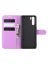 Brodef Wallet Чехол книжка кошелек для Oppo A91 / Reno 3 фиолетовый