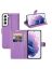 Brodef Wallet Чехол книжка кошелек для Samsung Galaxy S22 фиолетовый