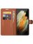 Brodef Wallet Чехол книжка кошелек для Samsung Galaxy S22 ultra коричневый