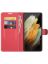 Brodef Wallet Чехол книжка кошелек для Samsung Galaxy S22 ultra красный