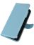 Brodef Wallet Чехол книжка кошелек для ZTE Blade A7 2020 с вырезом под датчик отпечатка пальца голубой