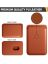 Magsafe кошелек визитница чехол для карт / Кардхолдер магнитный на айфон iphone Leather Wallet коричневый