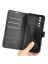 Wallet Чехол книжка с магнитом эко кожаный с карманом для карты на Huawei Honor 70 черный