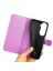 Wallet Чехол книжка с магнитом эко кожаный с карманом для карты на Honor 90 Lite фиолетовый