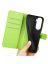 Wallet Чехол книжка с магнитом эко кожаный с карманом для карты на Honor 90 Lite зеленый