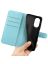 Wallet Чехол книжка с магнитом эко кожаный с карманом для карты на Honor X7 голубой