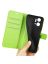 Wallet Чехол книжка с магнитом эко кожаный с карманом для карты на Honor X7A зеленый
