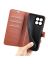 Wallet Чехол книжка с магнитом эко кожаный с карманом для карты на Honor X8a коричневый