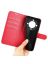 Wallet Чехол книжка с магнитом эко кожаный с карманом для карты на Honor X9A красный