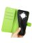 Wallet Чехол книжка с магнитом эко кожаный с карманом для карты на Honor X9A зеленый