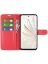 Wallet Чехол книжка с магнитом эко кожаный с карманом для карты на Huawei Honor 70 красный