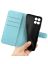 Wallet Чехол книжка с магнитом эко кожаный с карманом для карты на Huawei Honor X6 голубой