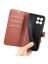 Wallet Чехол книжка с магнитом эко кожаный с карманом для карты на Huawei Honor X6 коричневый