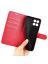 Wallet Чехол книжка с магнитом эко кожаный с карманом для карты на Huawei Honor X6 красный