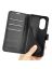 Wallet Чехол книжка с магнитом эко кожаный с карманом для карты на Huawei Honor X7 черный