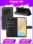 Wallet Чехол книжка с магнитом эко кожаный с карманом для карты на Huawei Honor X9 черный